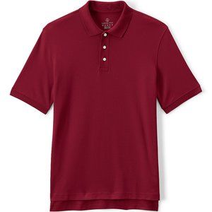 Lands' End SCH UNI Men's Short Sleeve Interlock Polo,  NWT